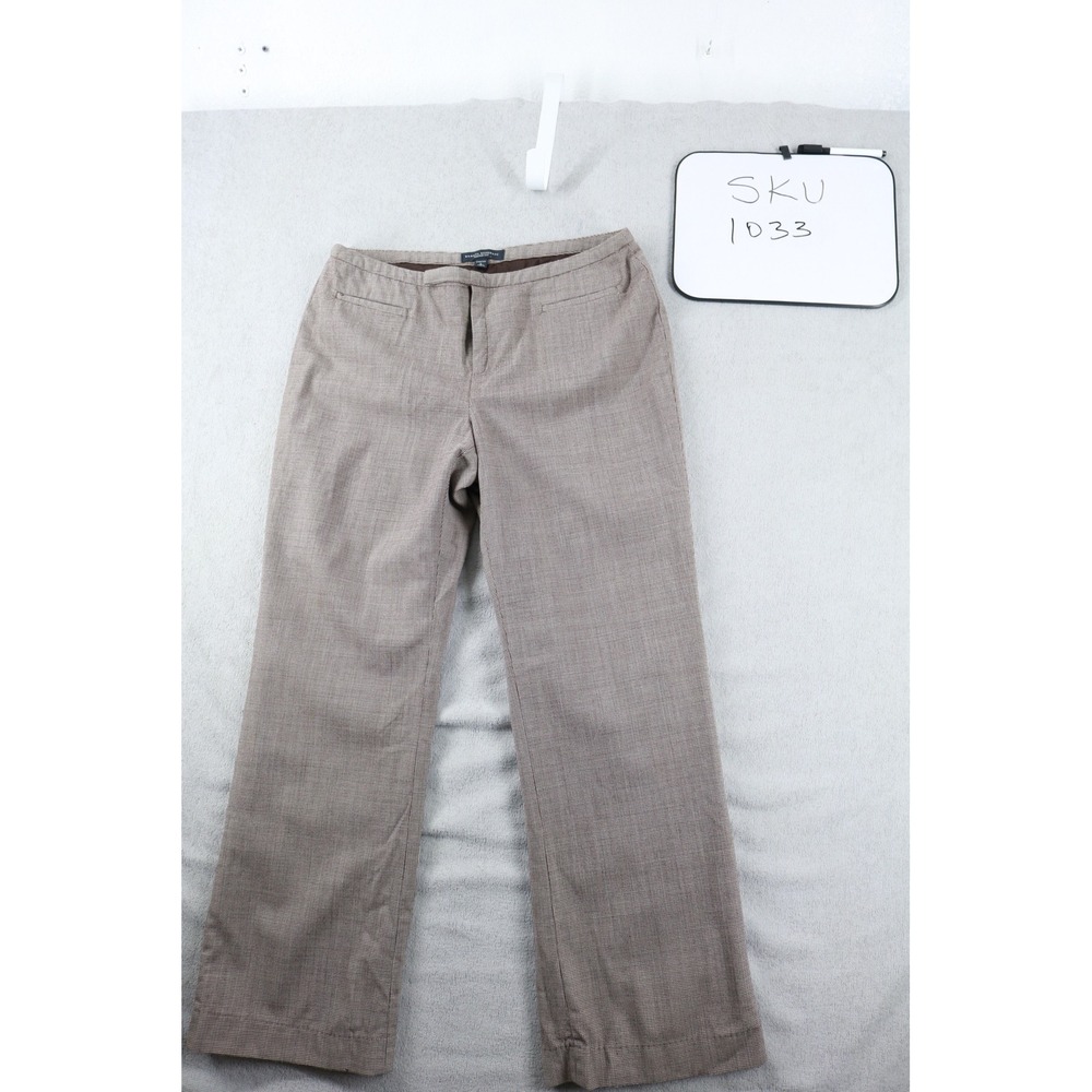 Banana Republic Pants Womens 8 Brown Martin Fit Houndstooth Stretch Trousers